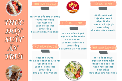 TNT – THỰC ĐƠN SUẤT ĂN TRƯA (TUẦN TỪ 16/3/2026 ĐẾN 20/03/2026)